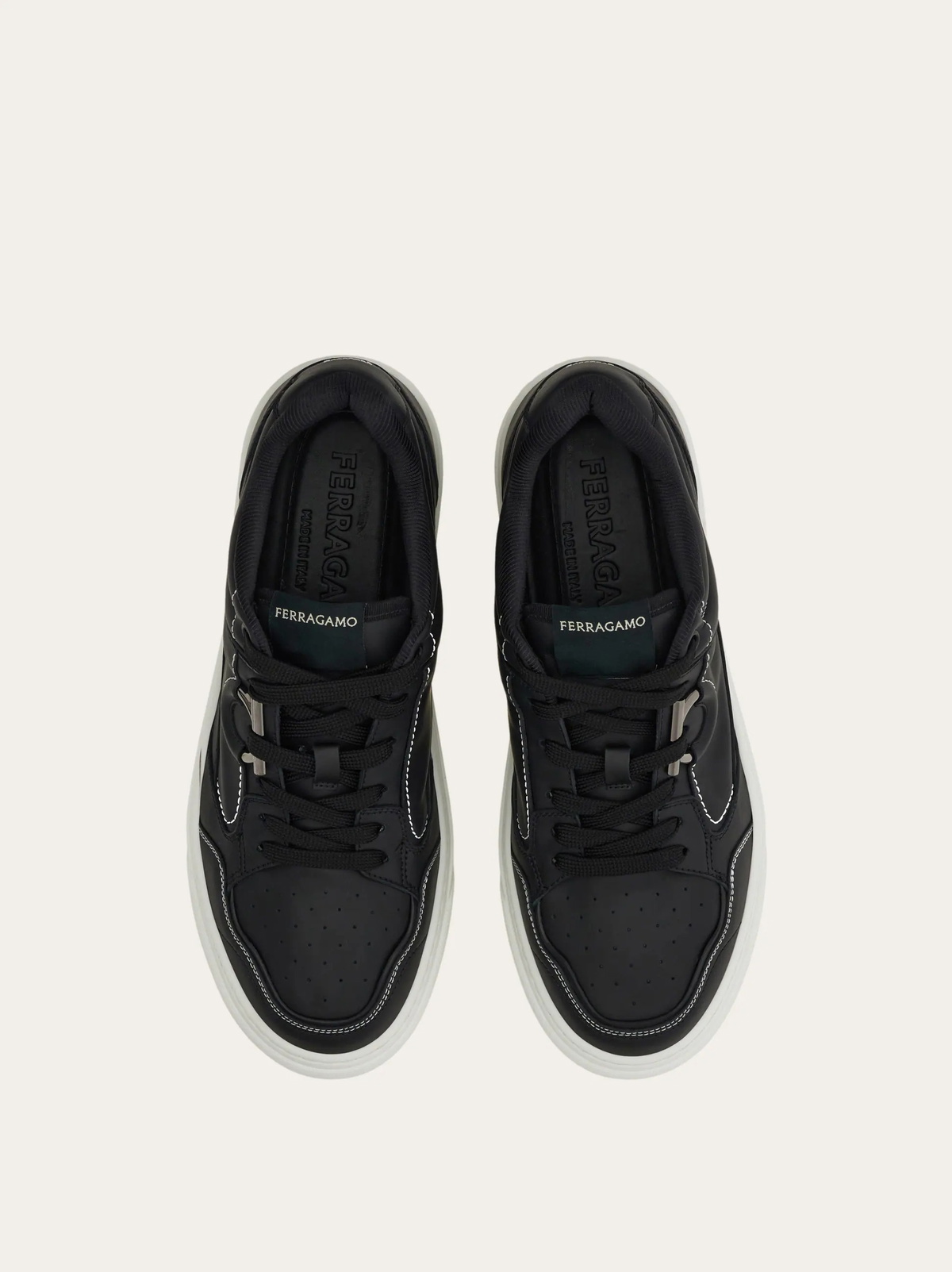 Ferragamo Mens Gancini sneaker in Black