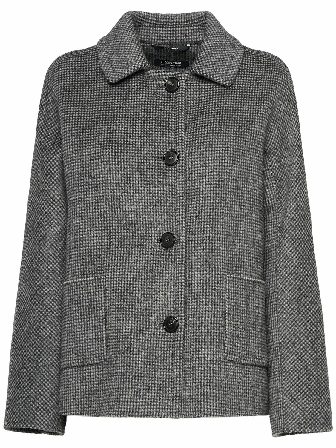 EBM-25254818 SORRISO BLACK PUFFER WOOL JACKET