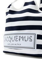 Jacquemus Le Sac Marcel Striped Knitted Tote - Navy - One Size