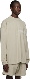 Essentials Gray Crewneck Long Sleeve T-Shirt