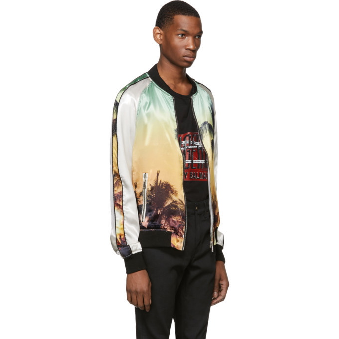 Bombers Balmain - Monogram reversible bomber jacket - AH1TF064WB66GFE