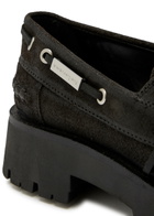 Alexander Wang Carson 50 Waxed Suede Boat Shoes Brown