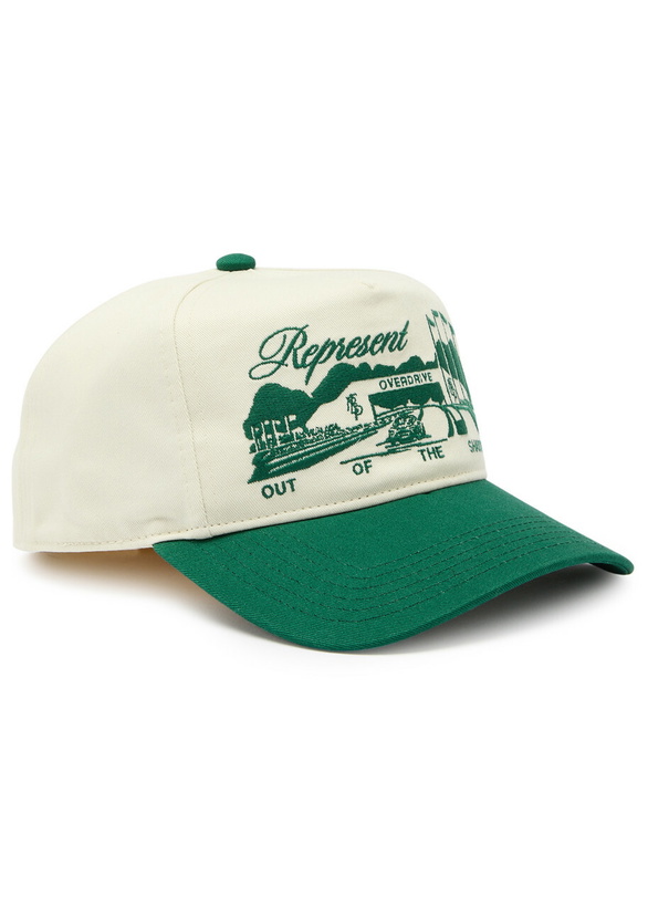 Photo: Represent Raceway Embroidered Cotton cap - Off White - One Size