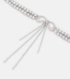 Self-Portrait Bow crystal-embellished choker