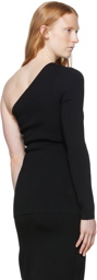 Victoria Beckham Black Viscose Long Sleeve T-Shirt