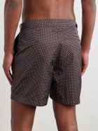 Mr P. - Straight-Leg Polka-Dot Swim Shorts - Brown