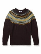 YMC - Fair Isle Jacquard-Knit Sweater - Brown