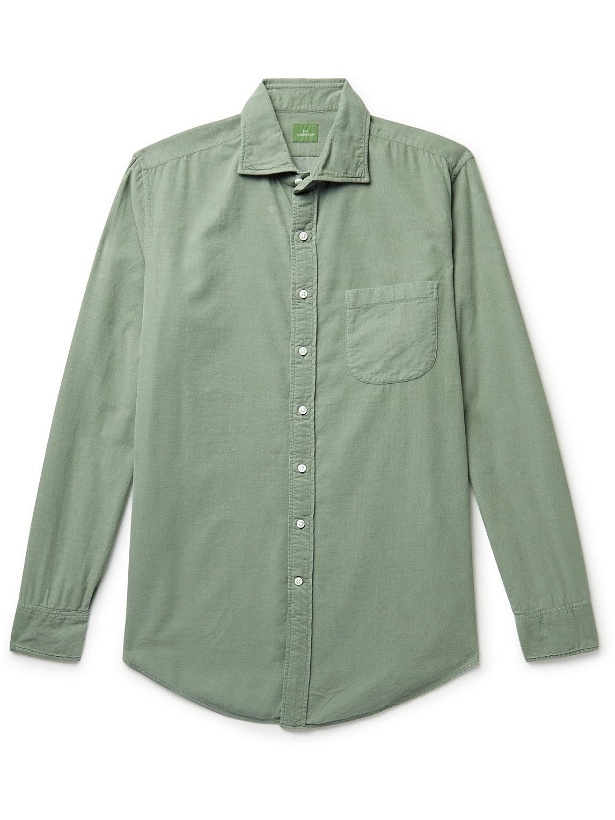 Photo: Sid Mashburn - Slim-Fit Cotton-Corduroy Shirt - Green