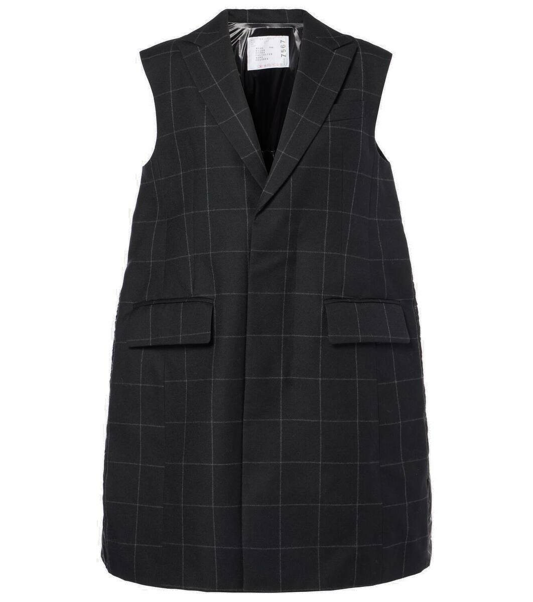 【sacai】関税込☆Checked down-paneled wool vest Sacai Checked down-paneled wool vest - Gilets - Free