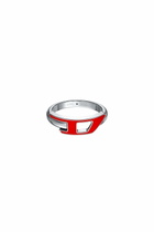 Diesel Stainless steel band ring - Rings - Unisex - Silver