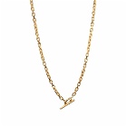 All Blues Men's Anchor Necklace in Gold