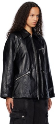 3.1 Phillip Lim Black Ranch Faux-Leather Jacket