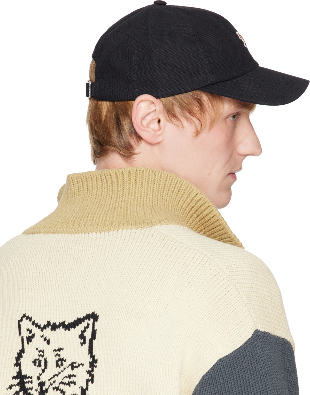Maison Kitsuné Black Baby Fox Cap