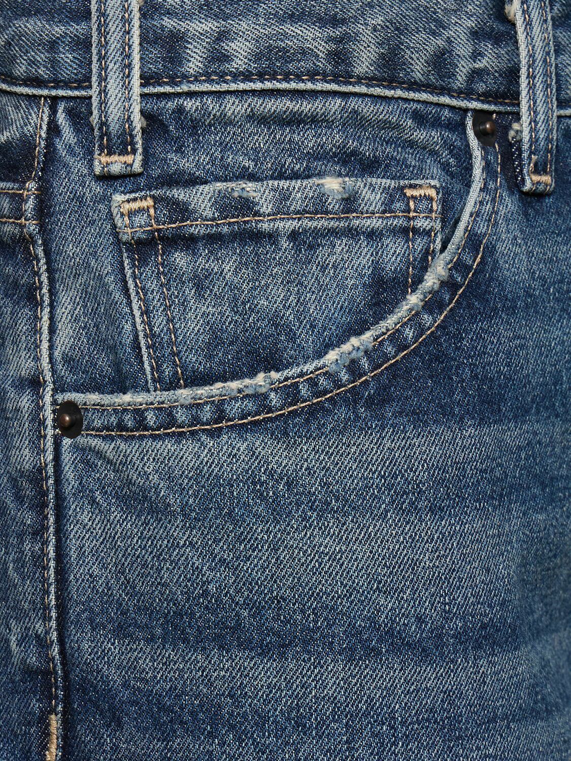 Flared Cotton Denim Jeans