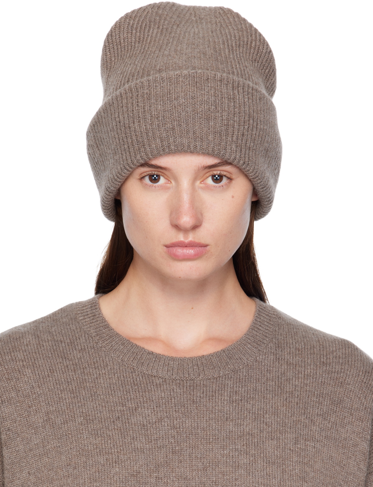 LISA YANG Taupe 'The Stockholm' Beanie