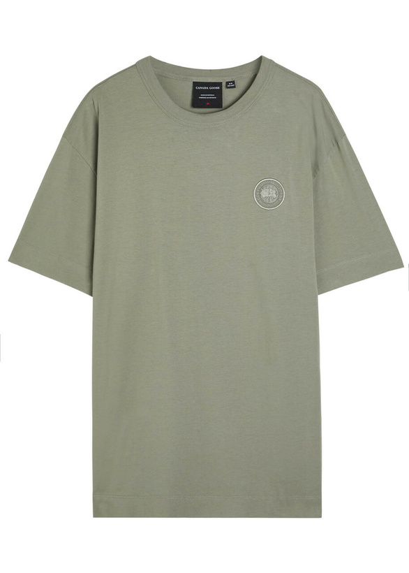 Photo: Canada Goose Gladstone Logo Cotton T-shirt Khaki