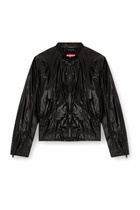 Diesel Biker jacket in shiny ripstop - Jackets Mens in Black