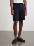 Slowear - Straight-Leg Cotton and Linen-Blend Shorts - Blue