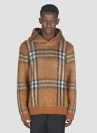 Burberry - Malone Fluffy Check Sweater in Brown