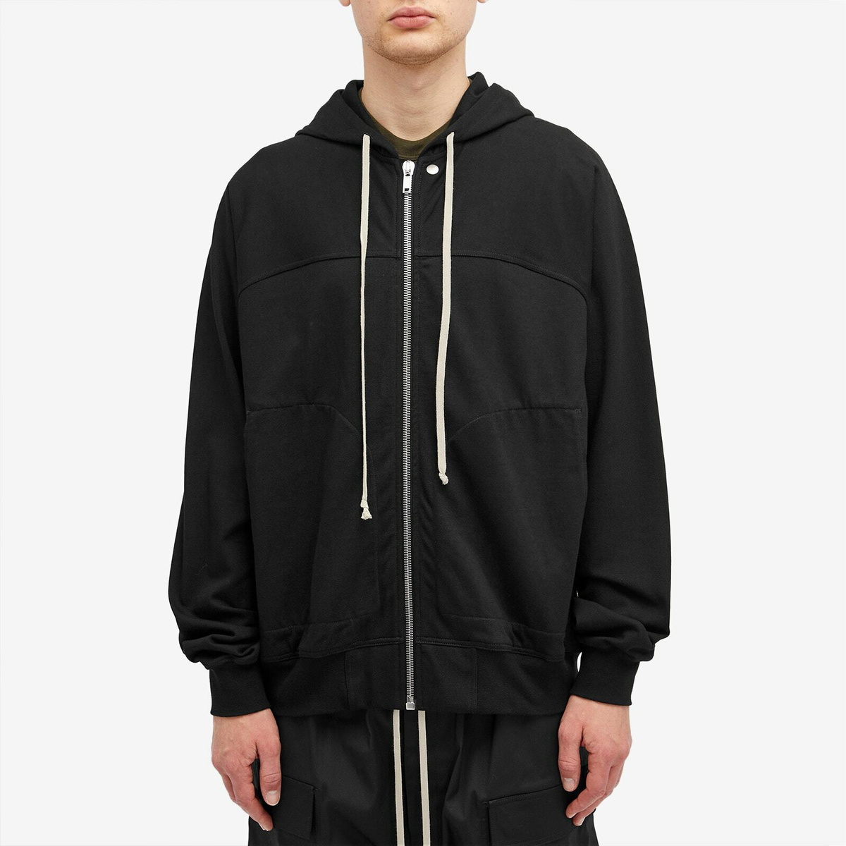 Rick Owens Men s Heavy Jersey Windbreaker Jacket in Black Rick Owens