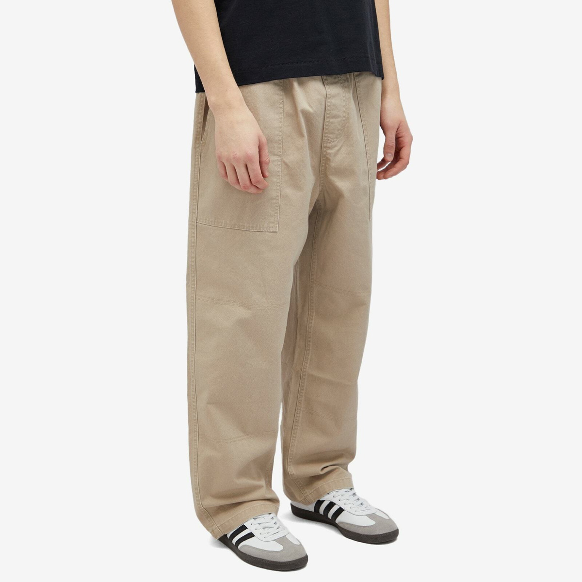 Lo-Fi Men's Easy Trousers in Washed Khaki