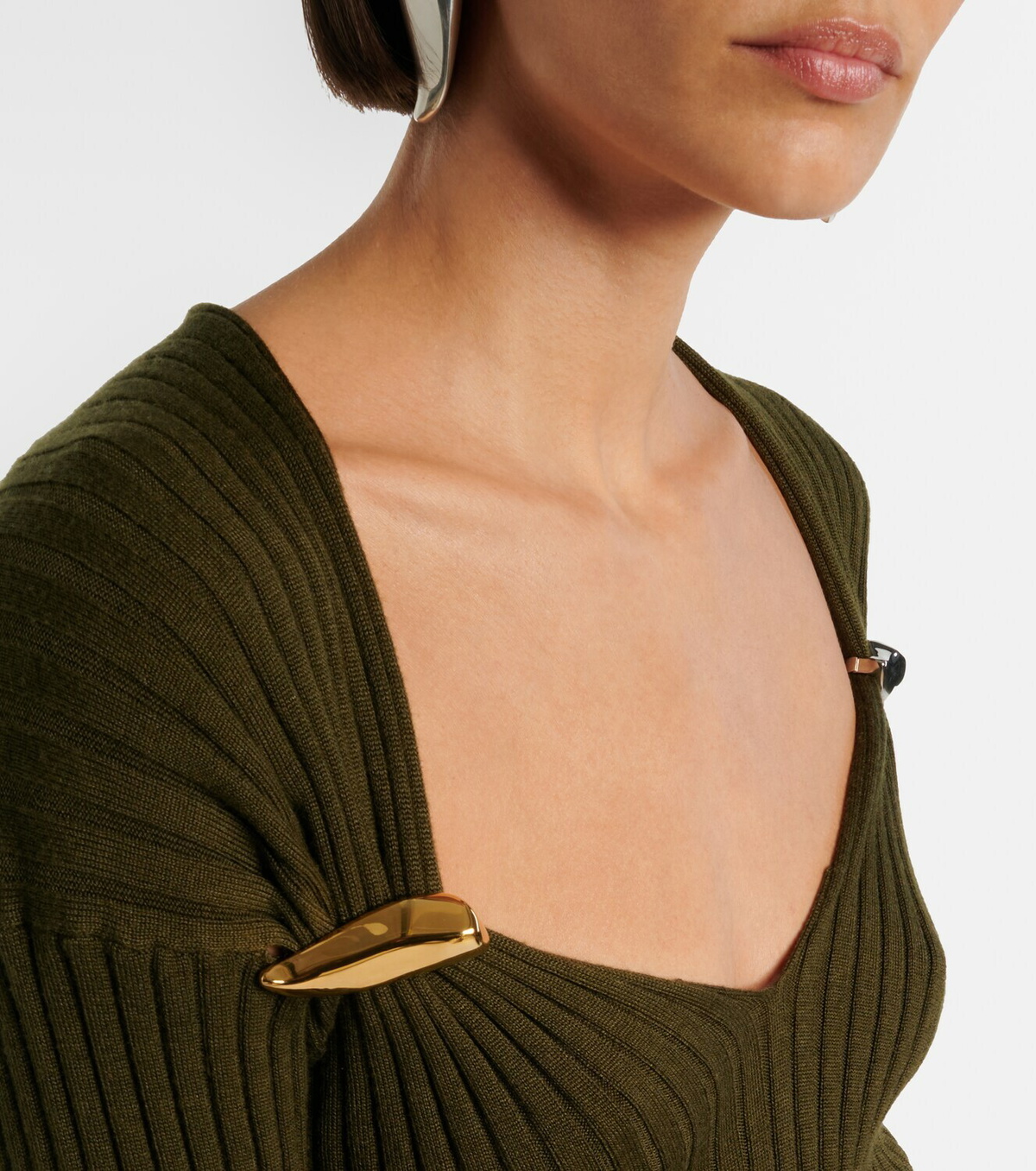 Bottega Veneta Ribbed-knit cashmere and silk top