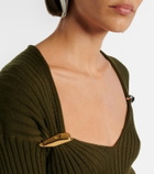 Bottega Veneta Ribbed-knit cashmere and silk top
