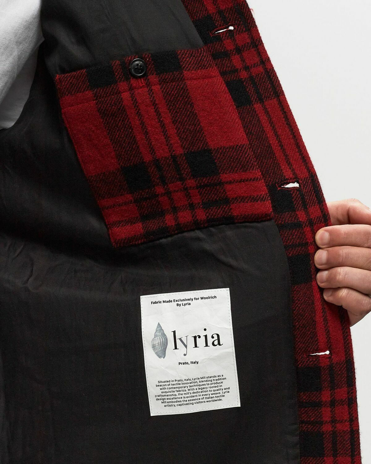 WOOLRICH BLACK LABEL - PLAID CRUISER HOODED JACKET Red Mens Coat