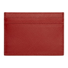 Prada Red Saffiano Fish Card Holder