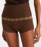 Magda Butrym Argyle crochet wool shorts