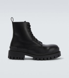 Balenciaga Combat Strike leather combat boots