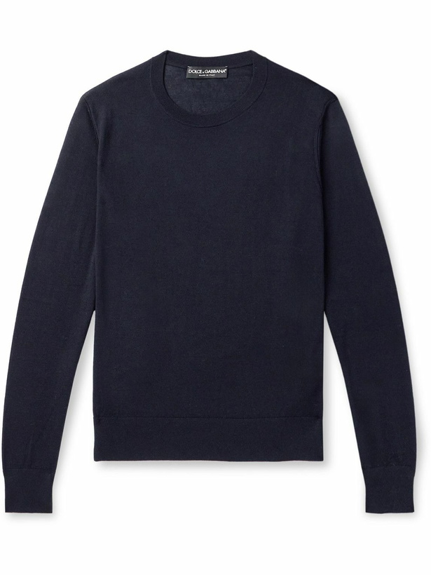 Photo: Dolce&Gabbana - Cashmere Sweater - Blue