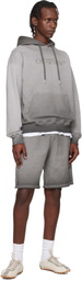 Off-White Gray Laundry Diagonal Skate Sweat Shorts