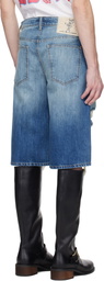 COÛT DE LA LIBERTÉ Blue Zander Crispy Baggy Denim Shorts