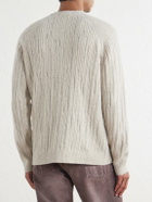 Inis Meáin - Stranded Sailor Merino Wool and Cashmere-Blend Sweater - Neutrals