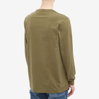 Maharishi Men's Long Sleeve MILTYPE Logo T-Shirt in Olive