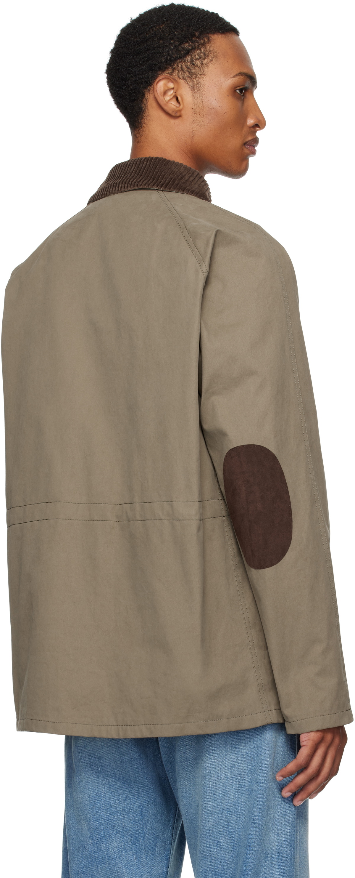 Moschino Khaki Cotton Diagonal Jacket