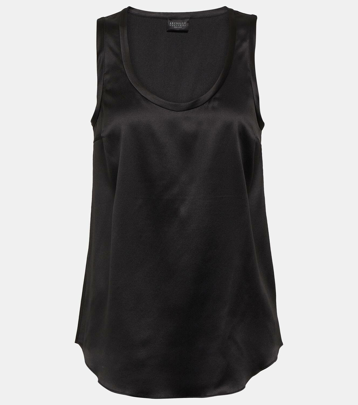 Brunello Cucinelli Silk-blend tank top