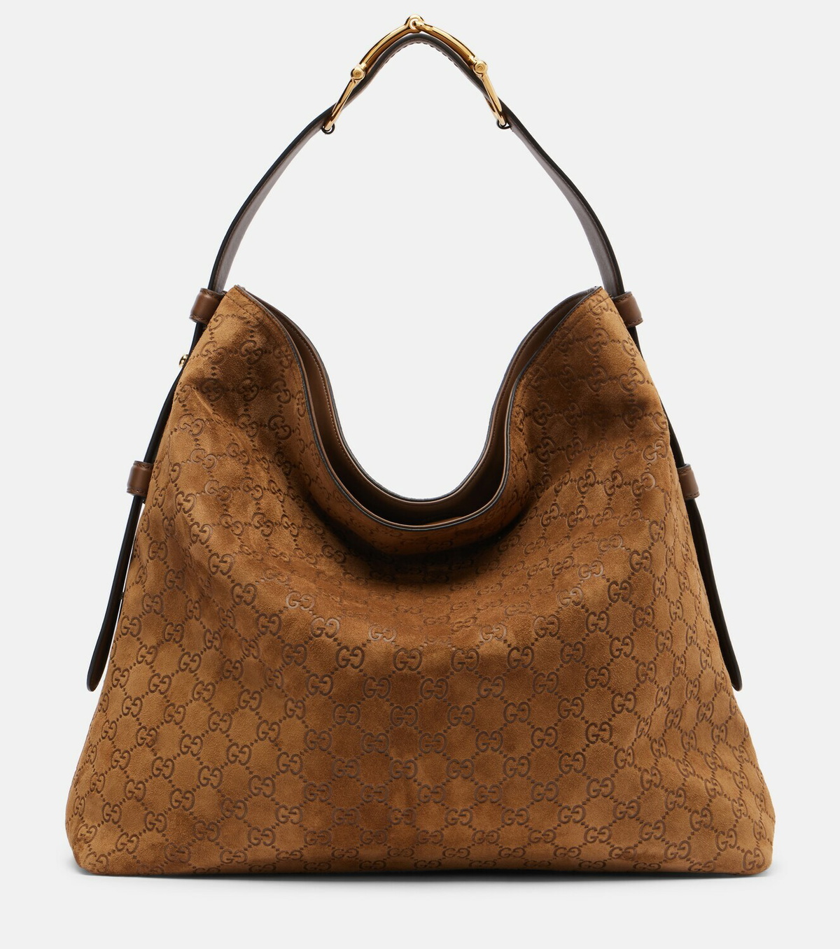 Gucci Maxi Horsebit Large suede tote bag