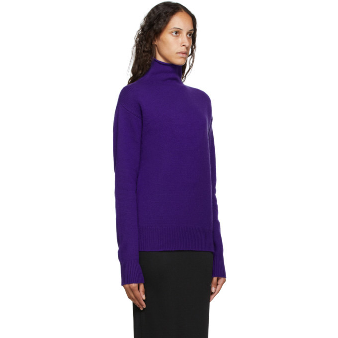 Georgia Alice Purple Pure Cashmere Turtleneck
