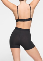 Skims Cotton-rib Boxer Shorts Black