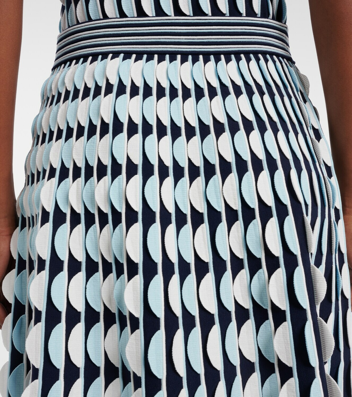 Simkhai Micah knitted scalloped midi skirt