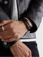 SAINT LAURENT - Leather Wrap Bracelet - Black