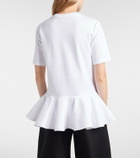 Alaïa Peplum cotton jersey T-shirt