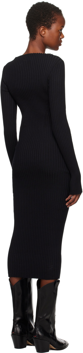ANINE BING Black Cutout Midi Dress