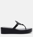 Tory Burch Miller leather platform thong sandals