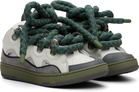 Lanvin Gray Curb Snake Sneakers