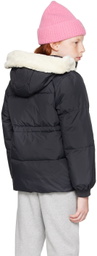 Mini Rodini Kids Black Panda Puffer Jacket
