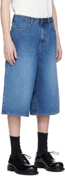 ADER error Blue Sig; TRS Tag 01 Denim Shorts