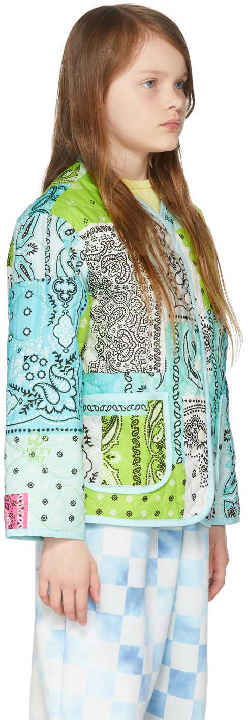 Luckytry Kids Blue Unique Paisley Jacket